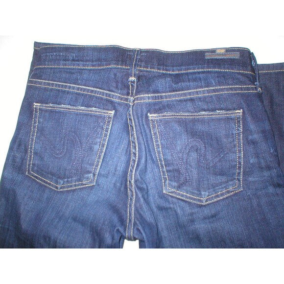 New Womens Designer Citizens of Humanity Ava Straight Dark Jeans 24 USA Distress - Picture 6 of 7